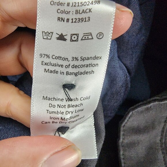 Jachs Pants Mens 31x34 Black Stretch Mid Rise Slim Fit Slim Tapered Leg *NWT* - Picture 14 of 15